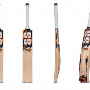 SS FIRE English Willow Cricket Bat Grade 5 with 40mm edges and treble spring handle