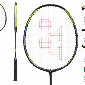 Yonex Voltric 47 i badminton racquet black and blue studio product image