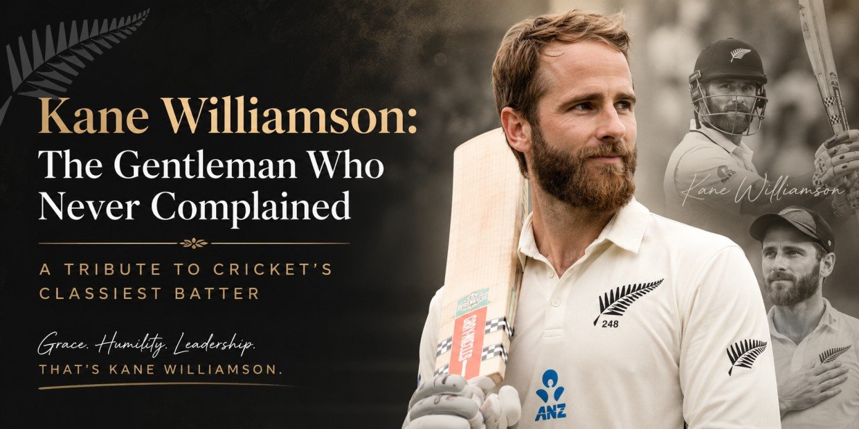 Kane Williamson: The Gentleman Who Never Complained — A Tribute to Cricket’s Classiest Batter