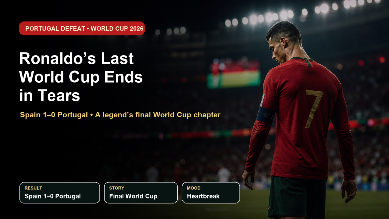 Portugal’s World Cup Dream Ends: Ronaldo’s Last Dance Closes in Tears